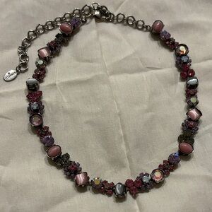 Sorrelli Vintage Pink and Purple Gemstone Necklace